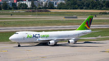 Rare visit of ACT Boeing 747 to Zurich title=