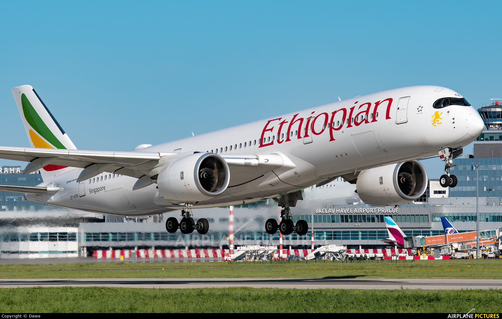 Ethiopian Airlines ET-AYB aircraft at Prague - Václav Havel
