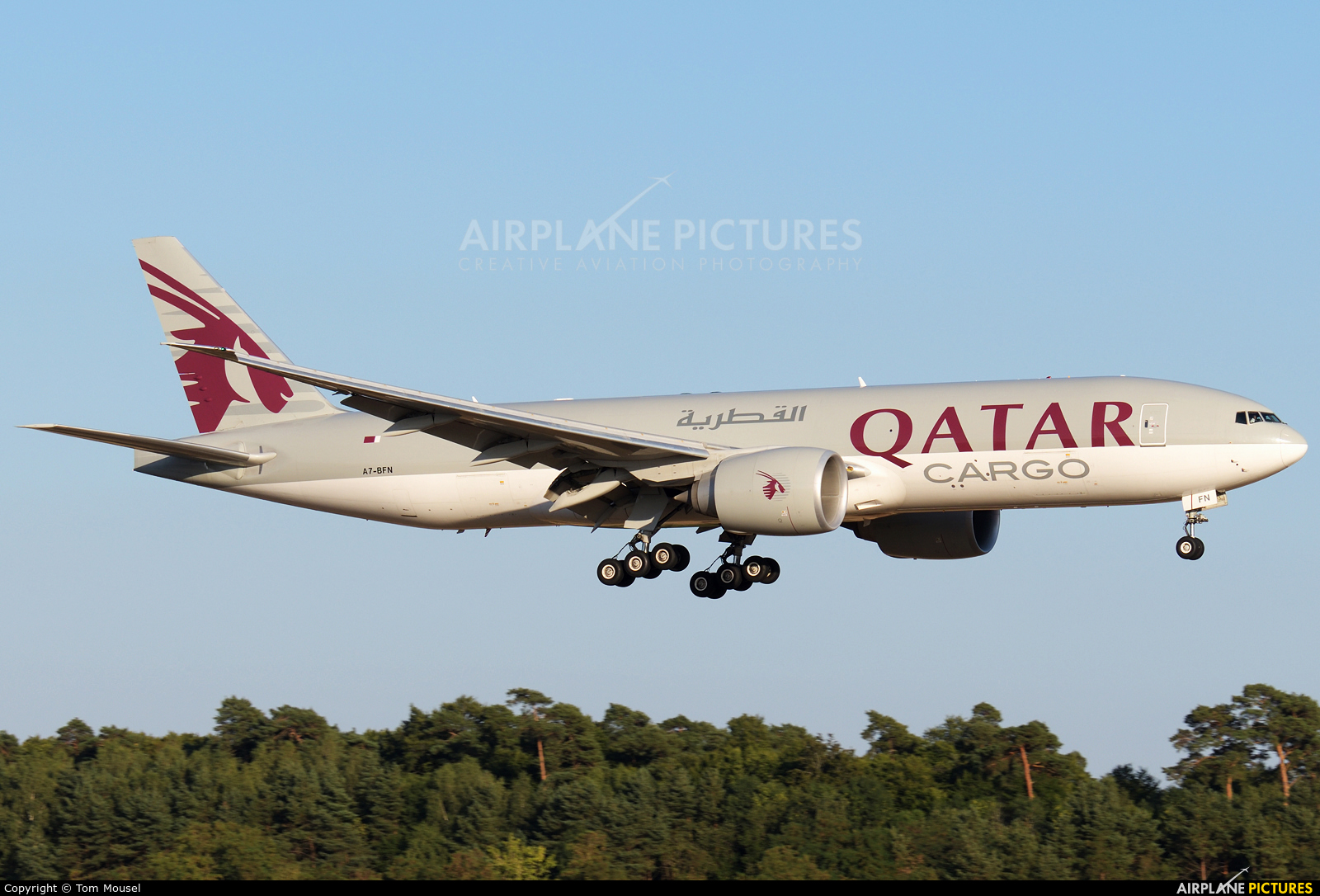 Qatar Airways Cargo A7-BFN aircraft at Luxembourg - Findel