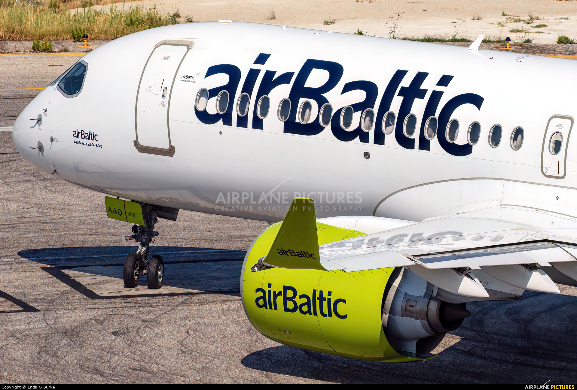 Air Baltic YL-AAQ aircraft at Corfu - Ioannis Kapodistrias