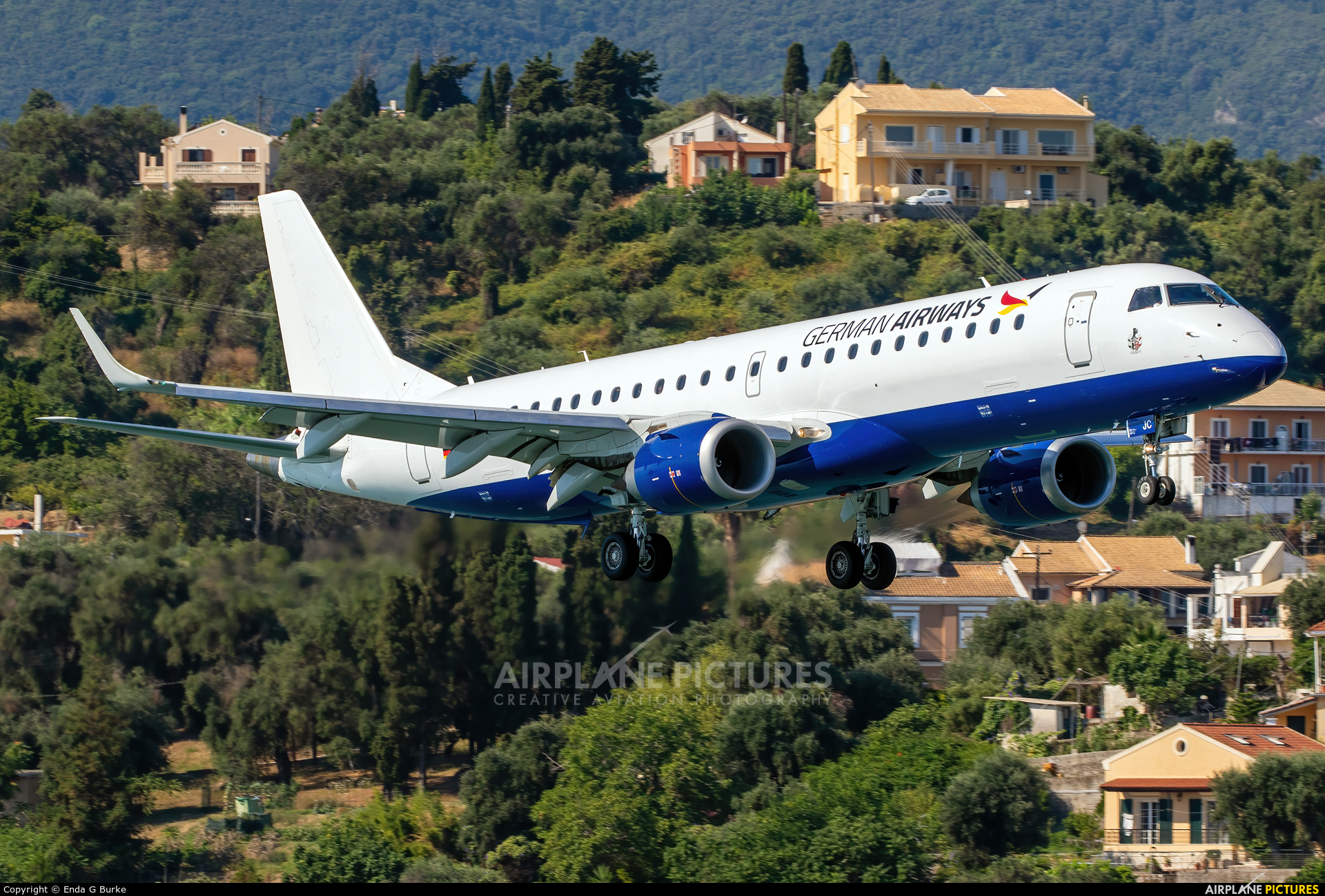 German Airways D-AKJC aircraft at Corfu - Ioannis Kapodistrias