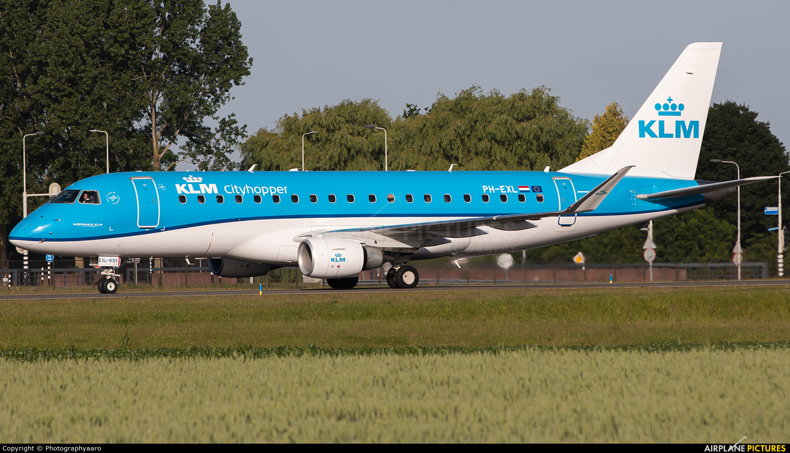 KLM Cityhopper PH-EXL aircraft at Amsterdam - Schiphol