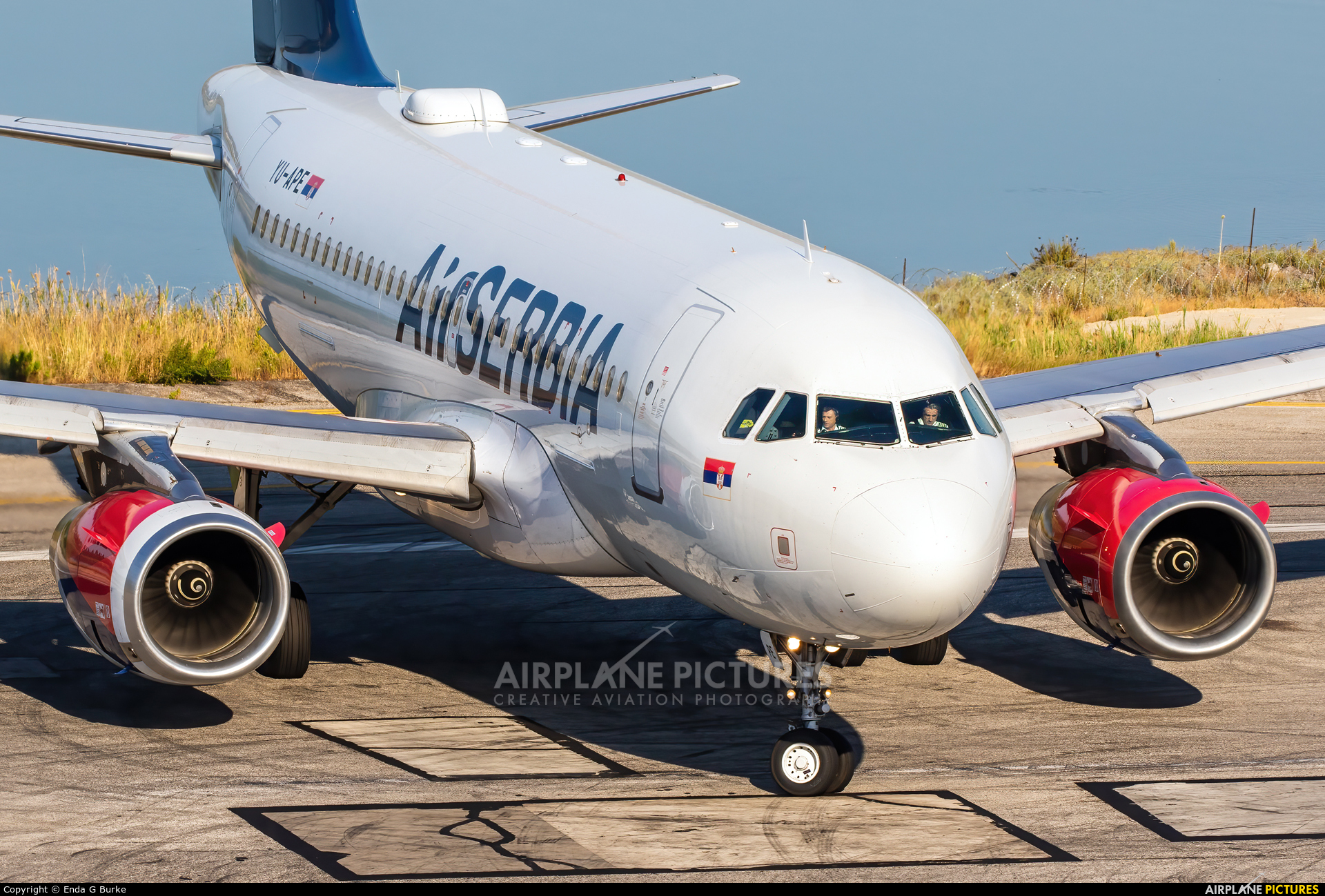 Air Serbia YU-APE aircraft at Corfu - Ioannis Kapodistrias