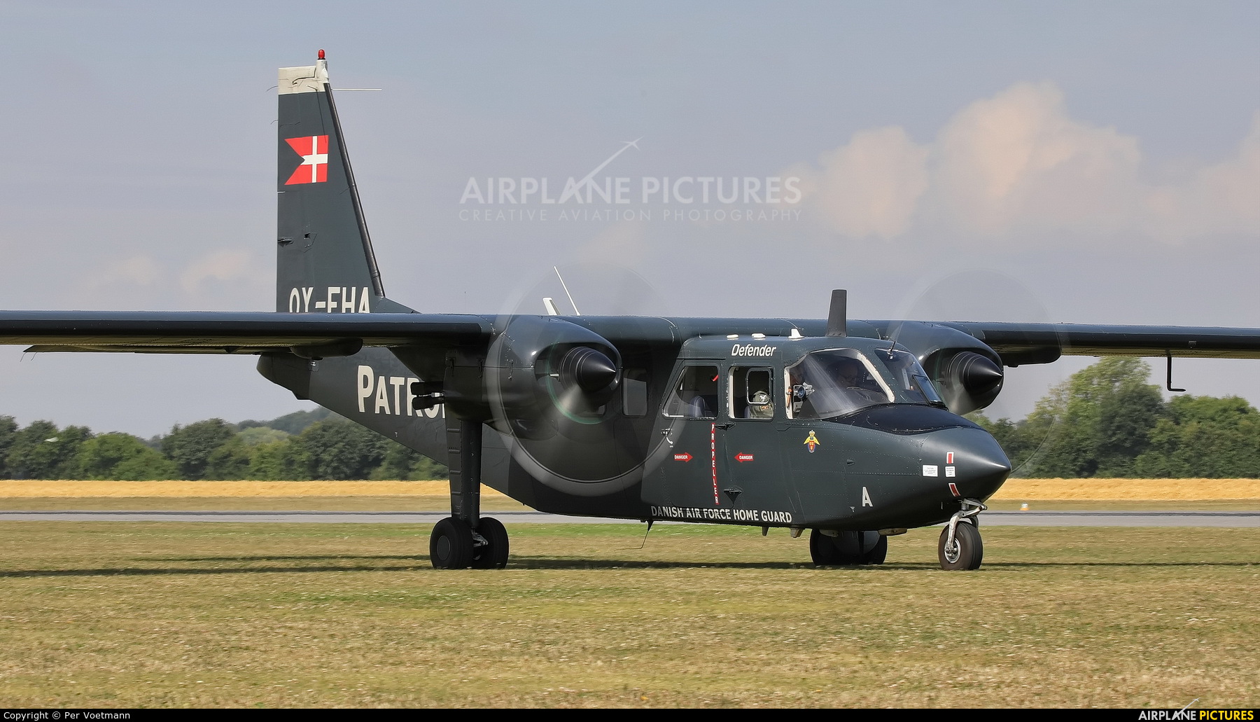 Denmark - Air Force OY-FHA aircraft at Lolland-Falster Airport