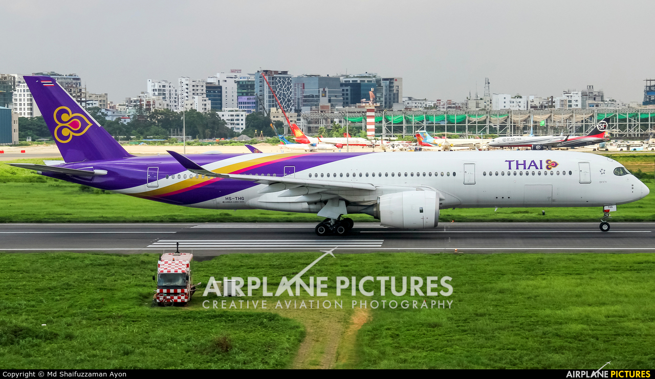 Thai Airways HS-THG aircraft at Dhaka - Hazrat Shahjala Intl