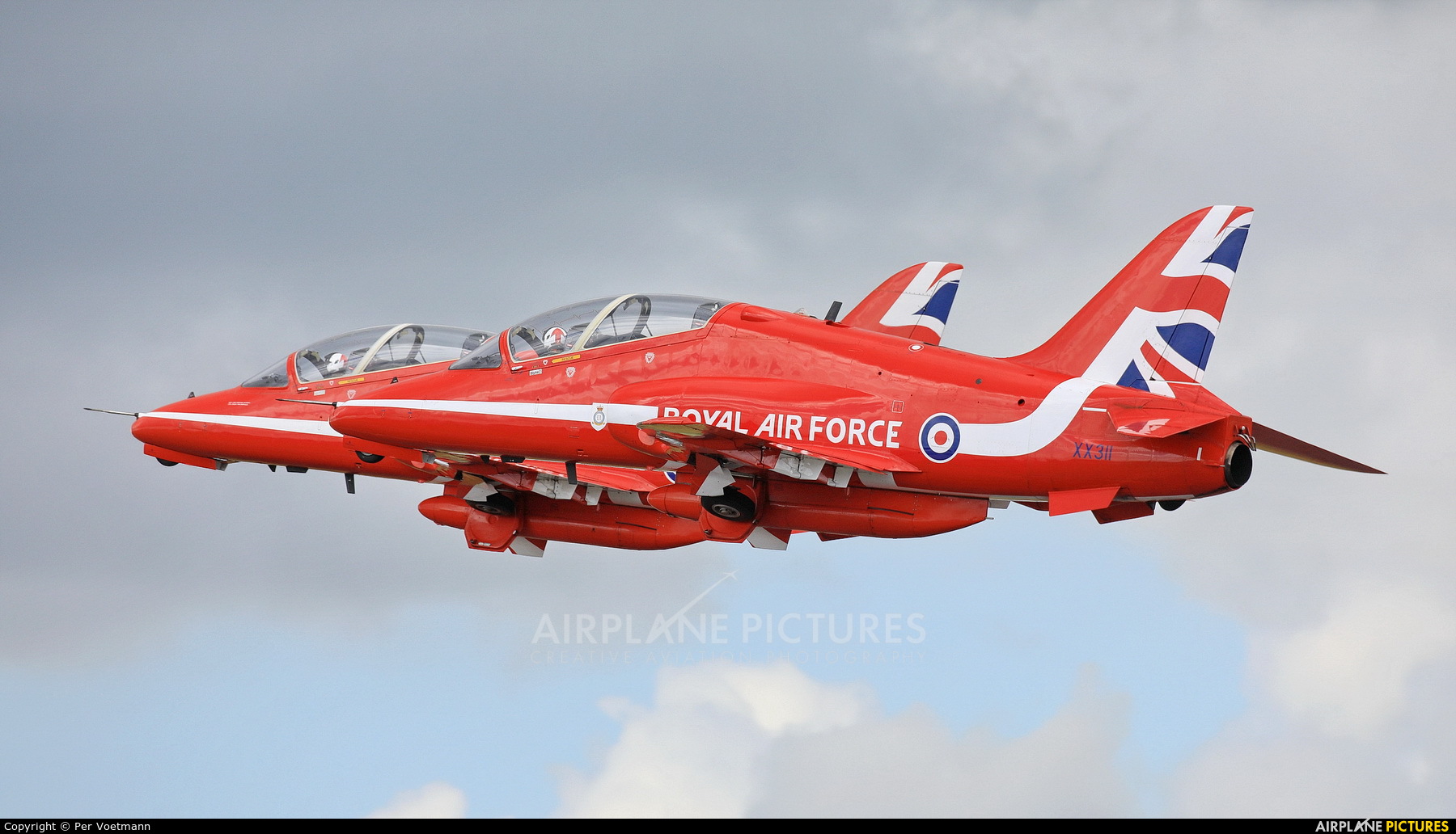 Royal Air Force "Red Arrows" XX311 aircraft at Karup