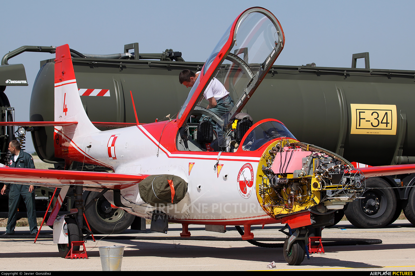Poland - Air Force: White & Red Iskras 3H-1708 aircraft at Istres - Le Tube
