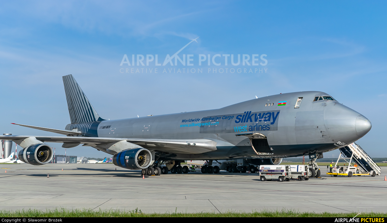 Silk Way West Airlines 4K-BCH aircraft at Katowice - Pyrzowice