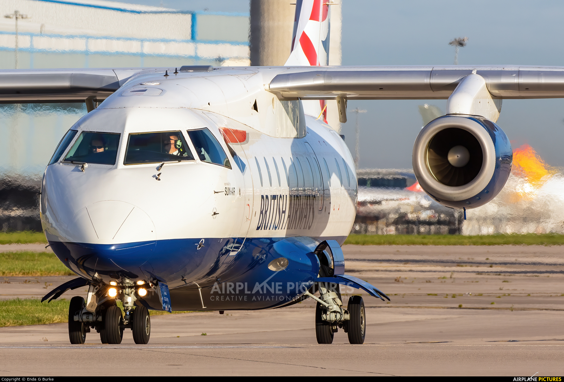 British Airways - Sun Air OY-NCL aircraft at Manchester