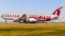 Qatar Airways 777F painted in special colours title=