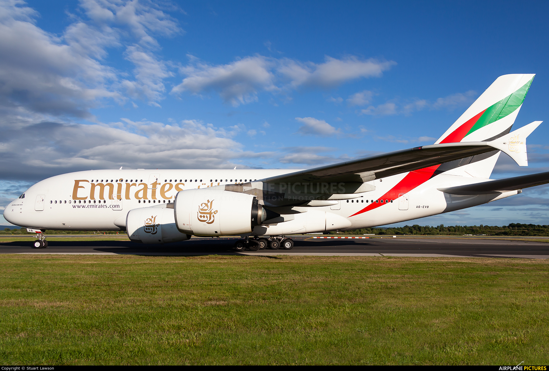 Emirates Airlines A6-EVB aircraft at Manchester
