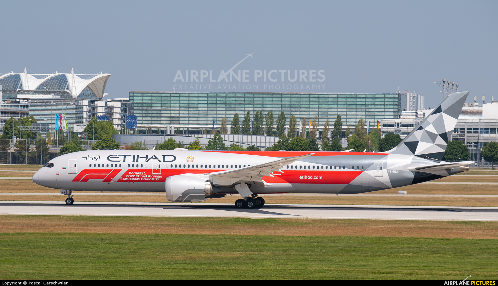 Etihad Airways A6-BLV aircraft at Munich