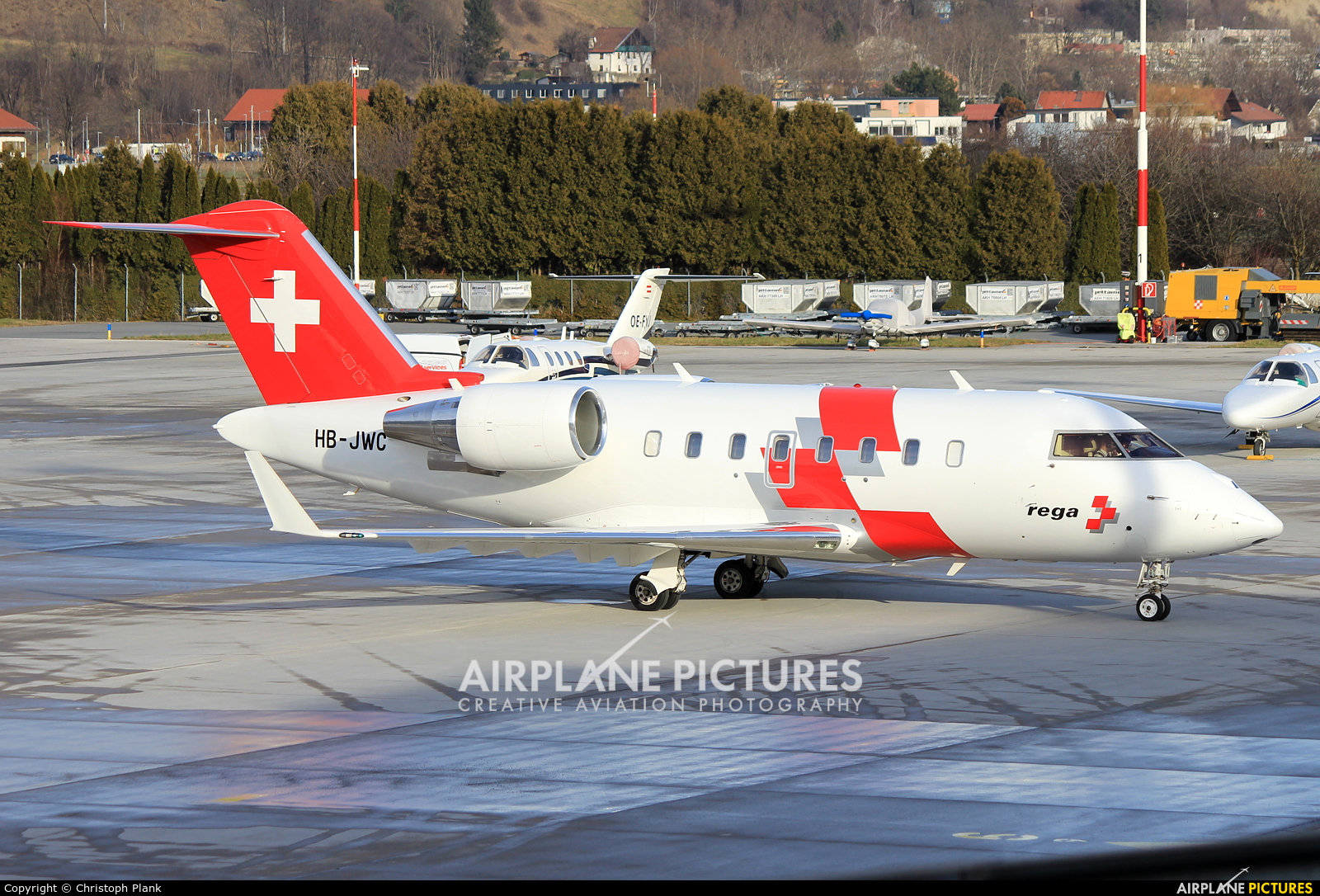 REGA Swiss Air Ambulance  HB-JWC aircraft at Innsbruck