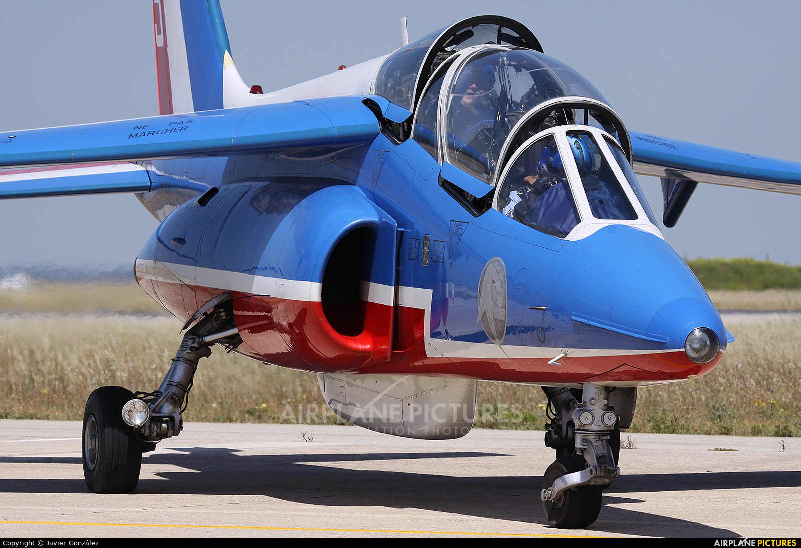 France - Air Force "Patrouille de France" F-TERX aircraft at Istres - Le Tube