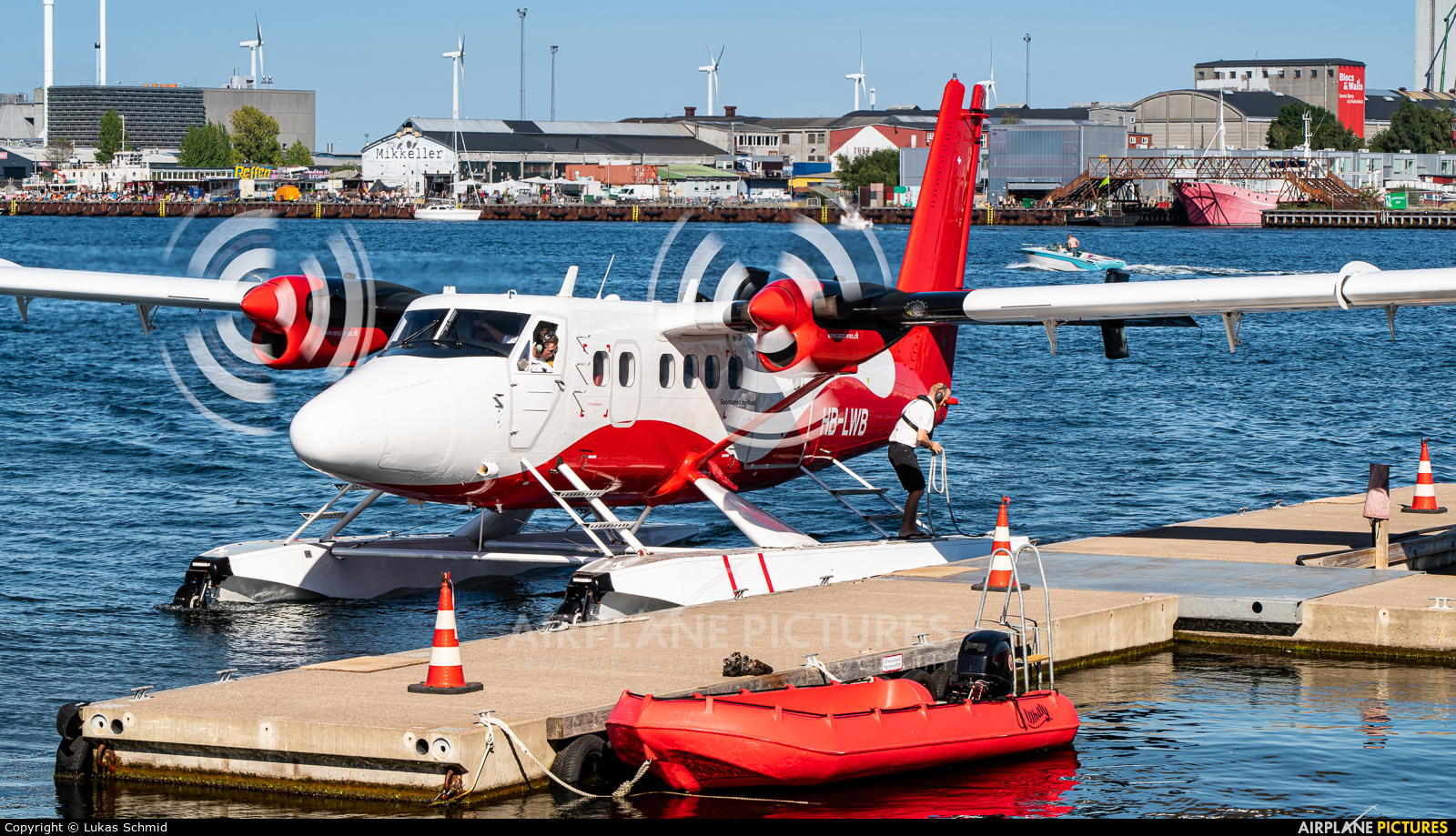 Nordic Seaplanes HB-LWB aircraft at Copenhagen harbour sea airport