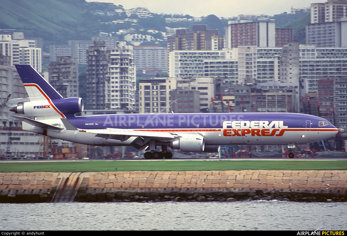 FedEx Federal Express N614FE aircraft at HKG - Kai Tak Intl CLOSED