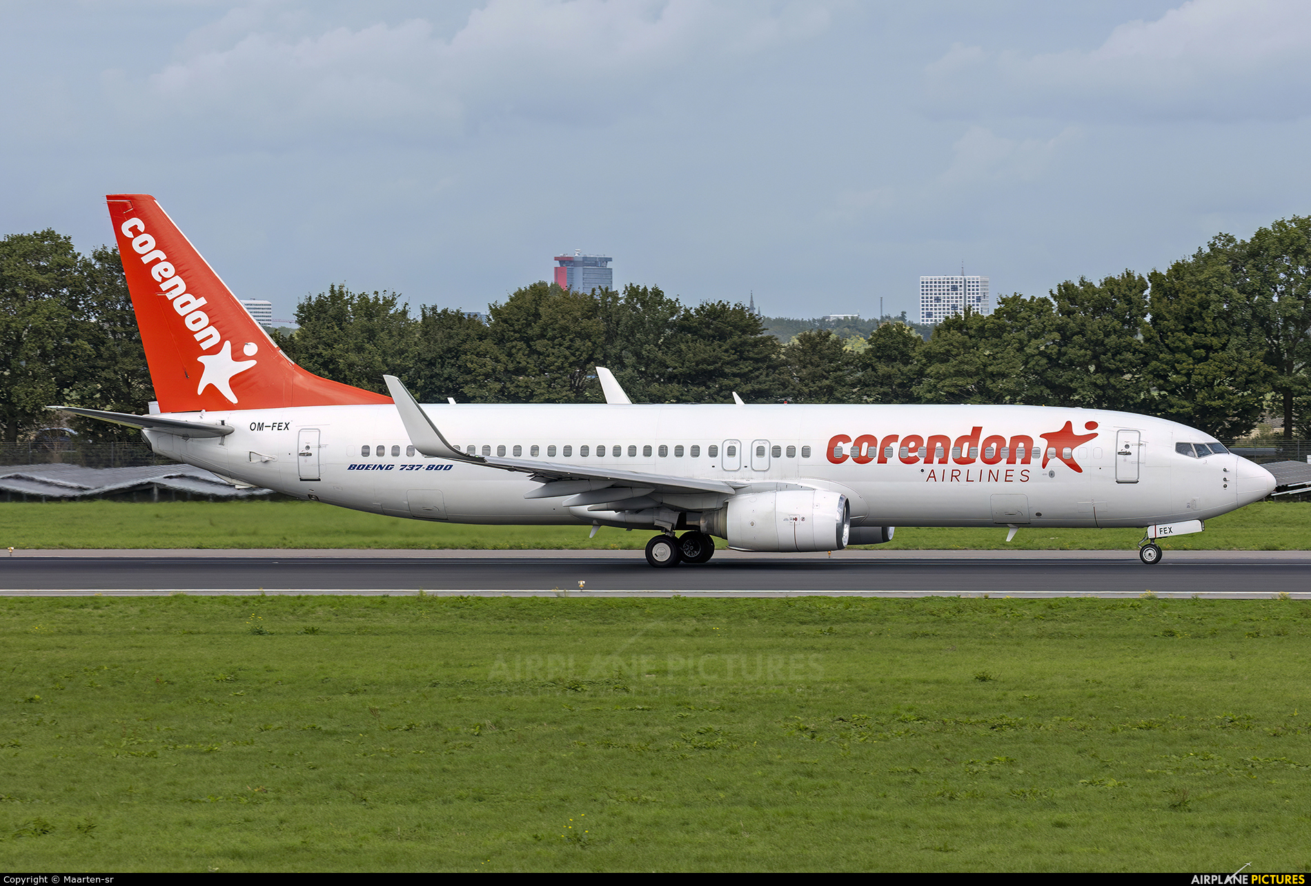 Corendon Airlines OM-FEX aircraft at Rotterdam