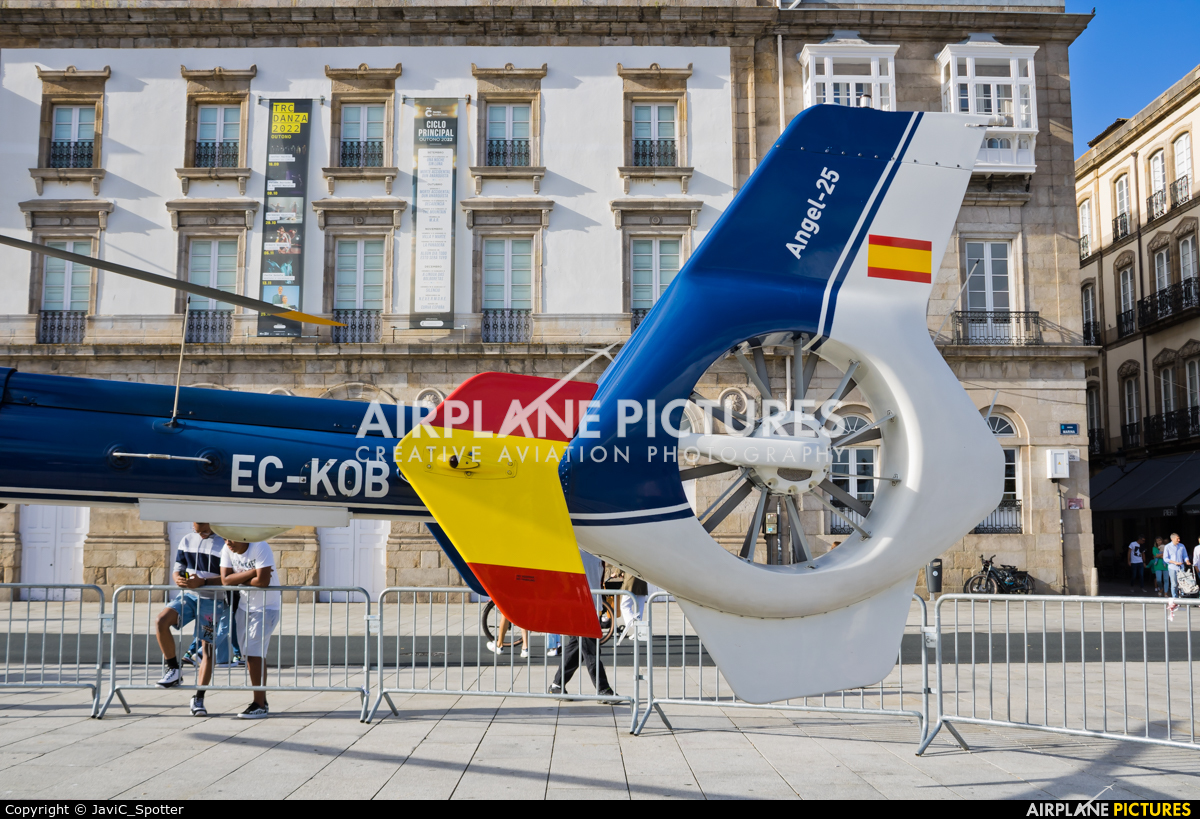 Spain - Police EC-KOB aircraft at La Coruña - City Harbour