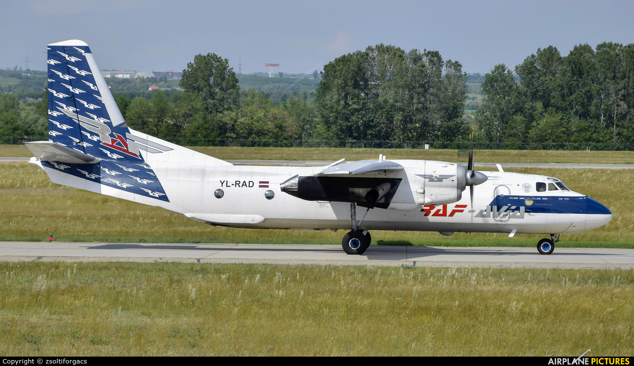 RAF Avia YL-RAD aircraft at Budapest Ferenc Liszt International Airport