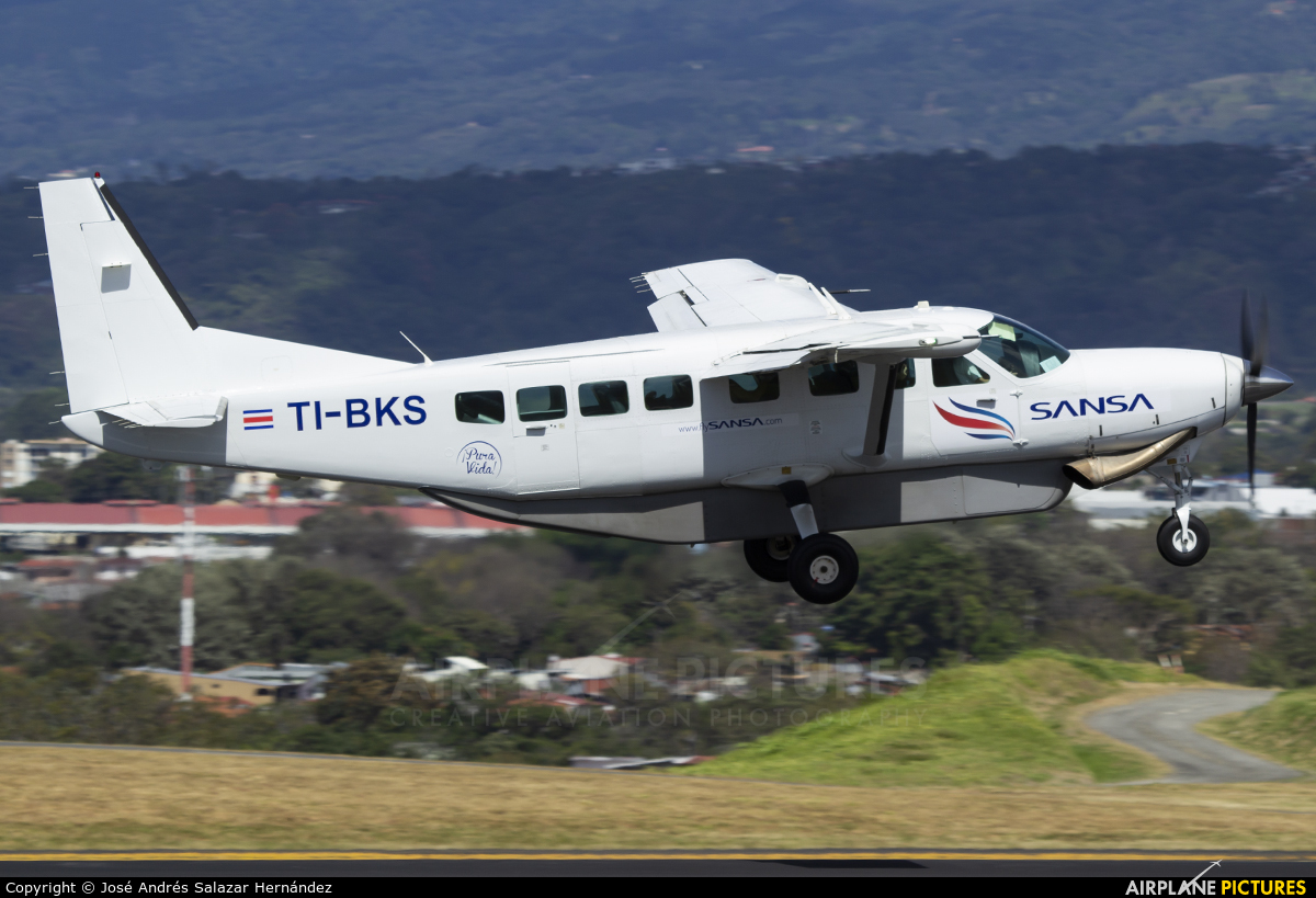 Sansa Airlines TI-BKS aircraft at San Jose - Juan Santamaría Intl
