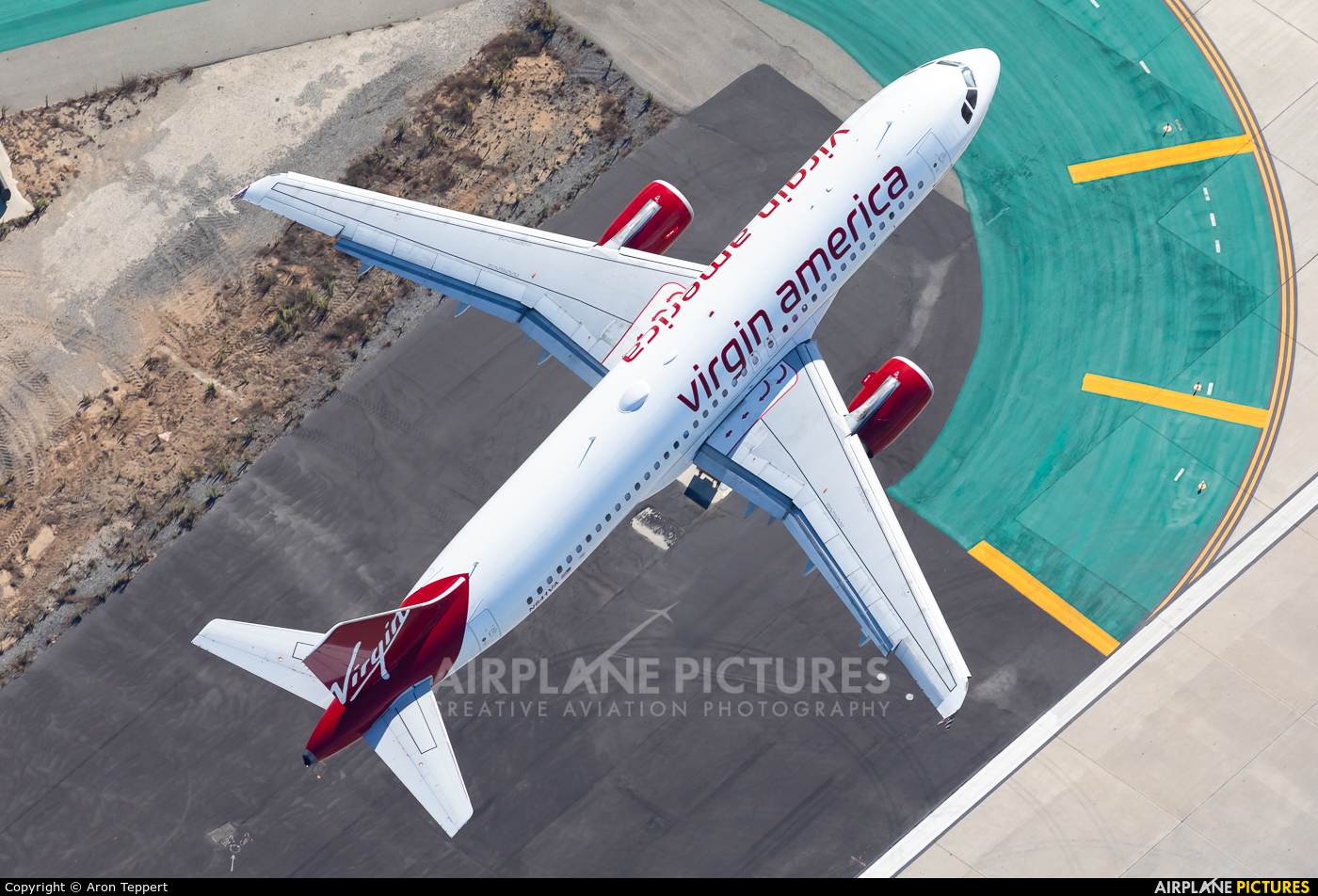Virgin America N641VA aircraft at Los Angeles Intl