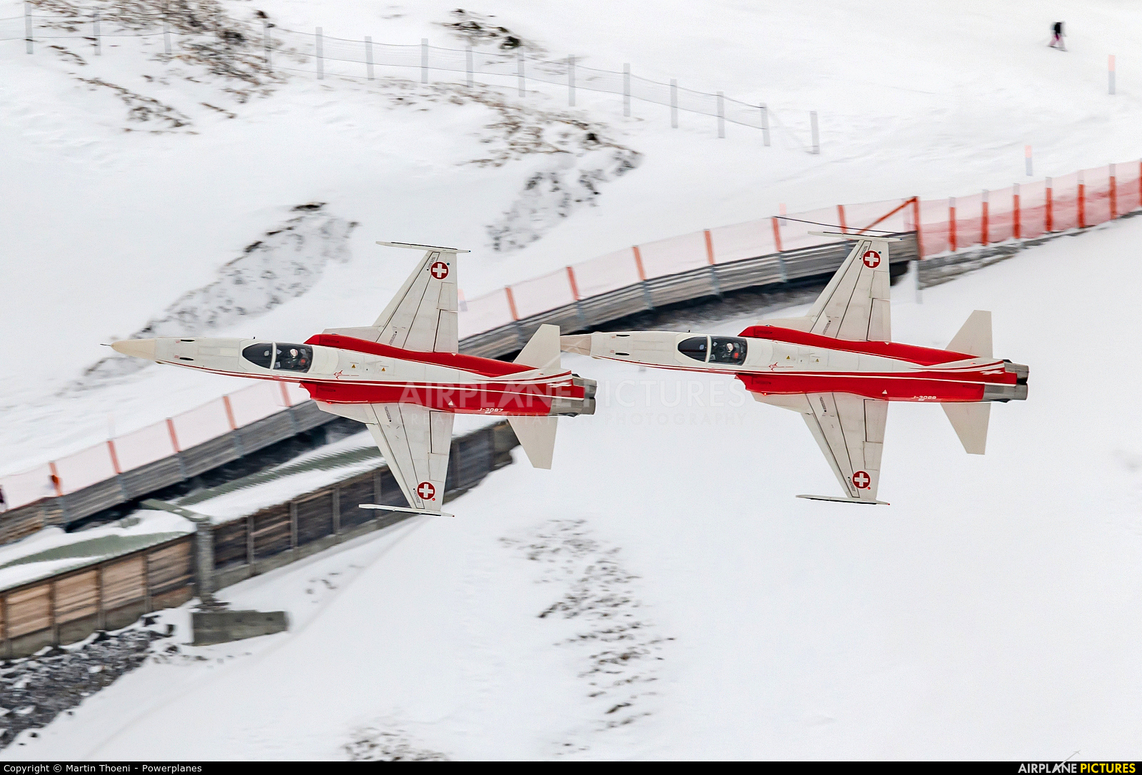 Switzerland - Air Force: Patrouille Suisse J-3088 aircraft at Lauberhorn