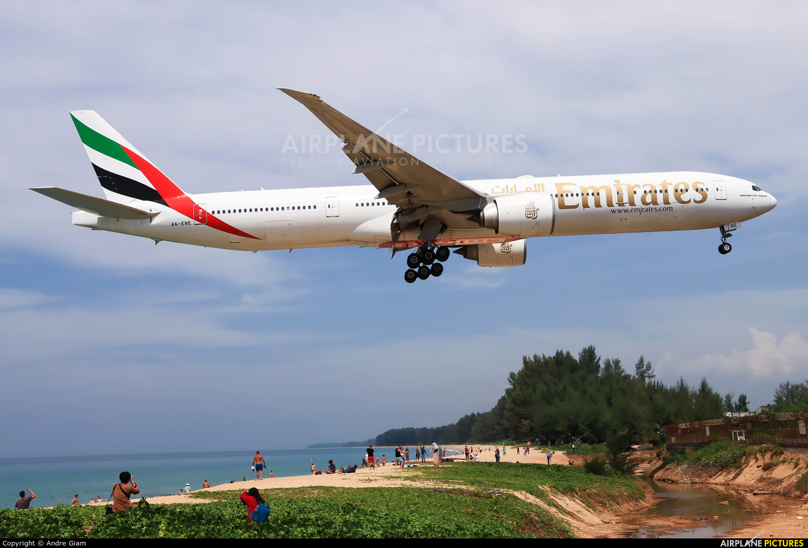 Emirates Airlines A6-ENE aircraft at Phuket