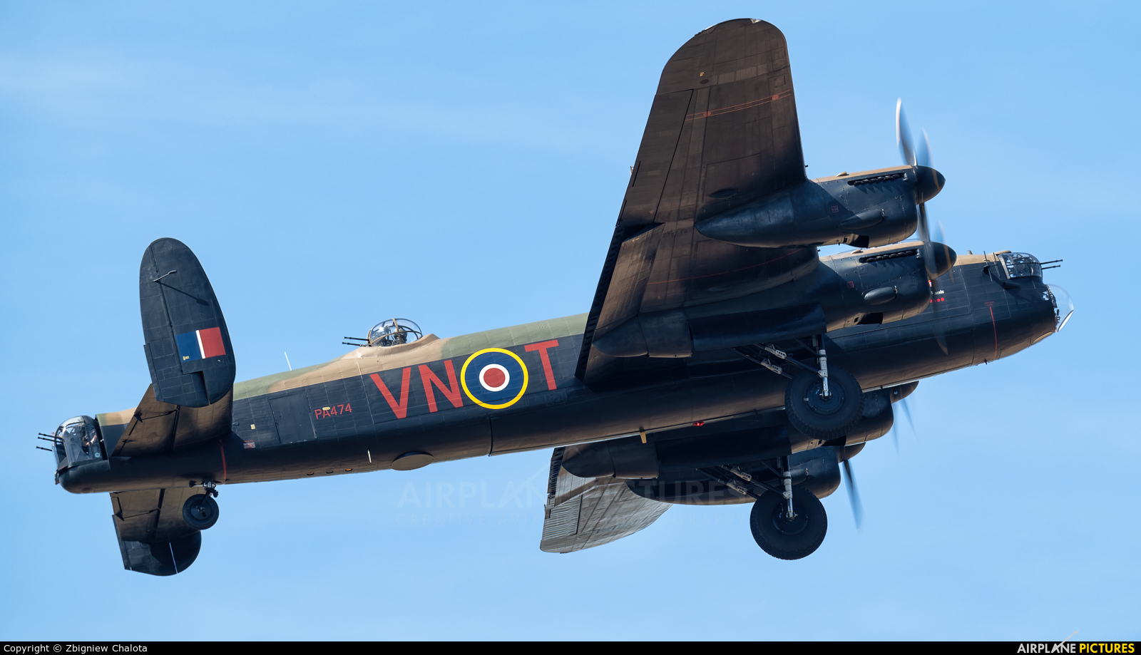 Royal Air Force "Battle of Britain Memorial Flight" PA474 aircraft at Fairford