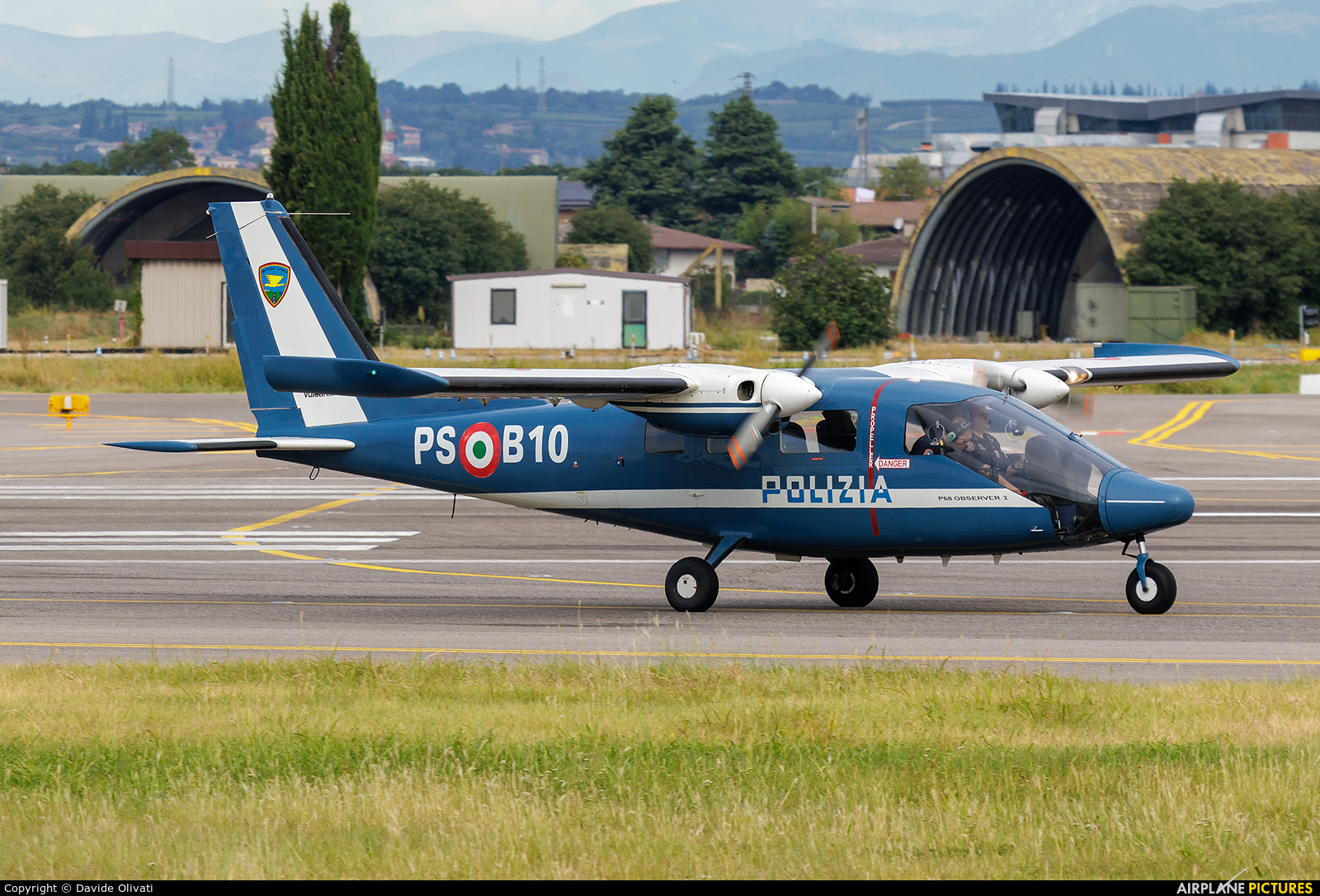 Italy - Police PS-B10 aircraft at Verona - Boscomantico