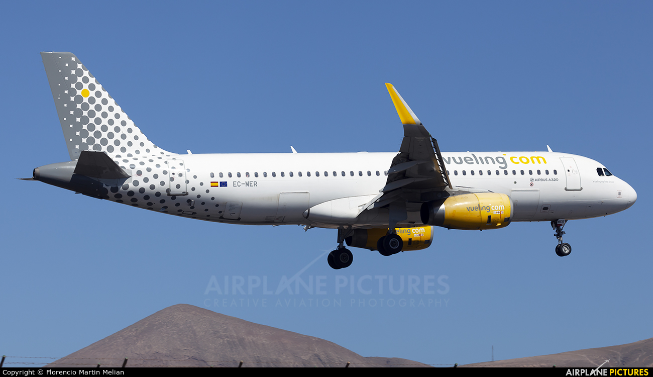 Vueling Airlines EC-MER aircraft at Lanzarote - Arrecife