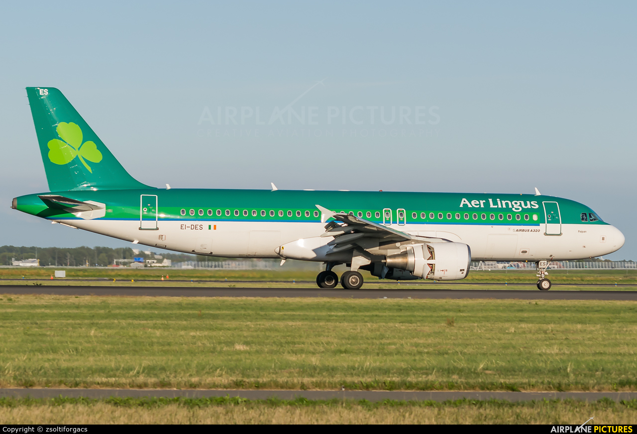 Aer Lingus EI-DES aircraft at Amsterdam - Schiphol