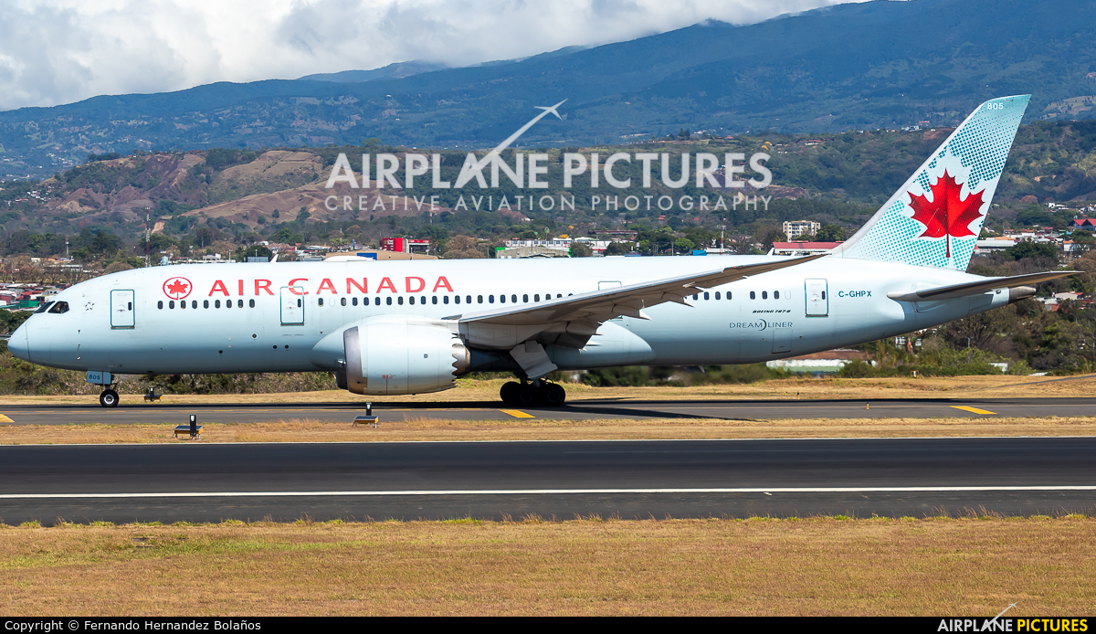 Air Canada C-GHPX aircraft at San Jose - Juan Santamaría Intl