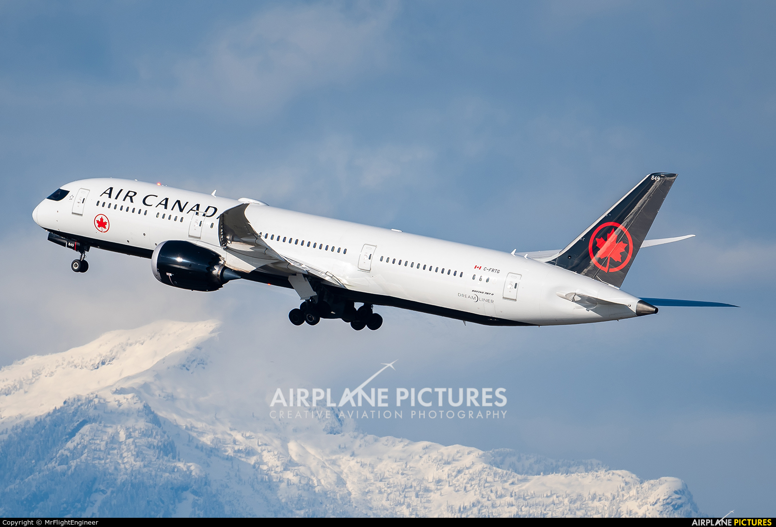 Air Canada C-FRTG aircraft at Vancouver Intl, BC
