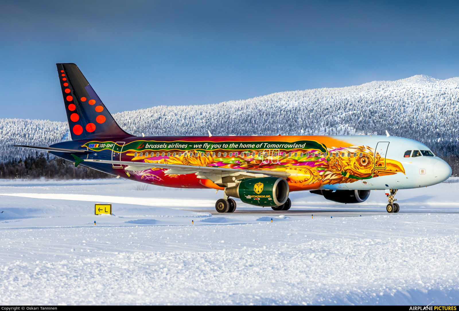 Brussels Airlines OO-SNF aircraft at Kittilä