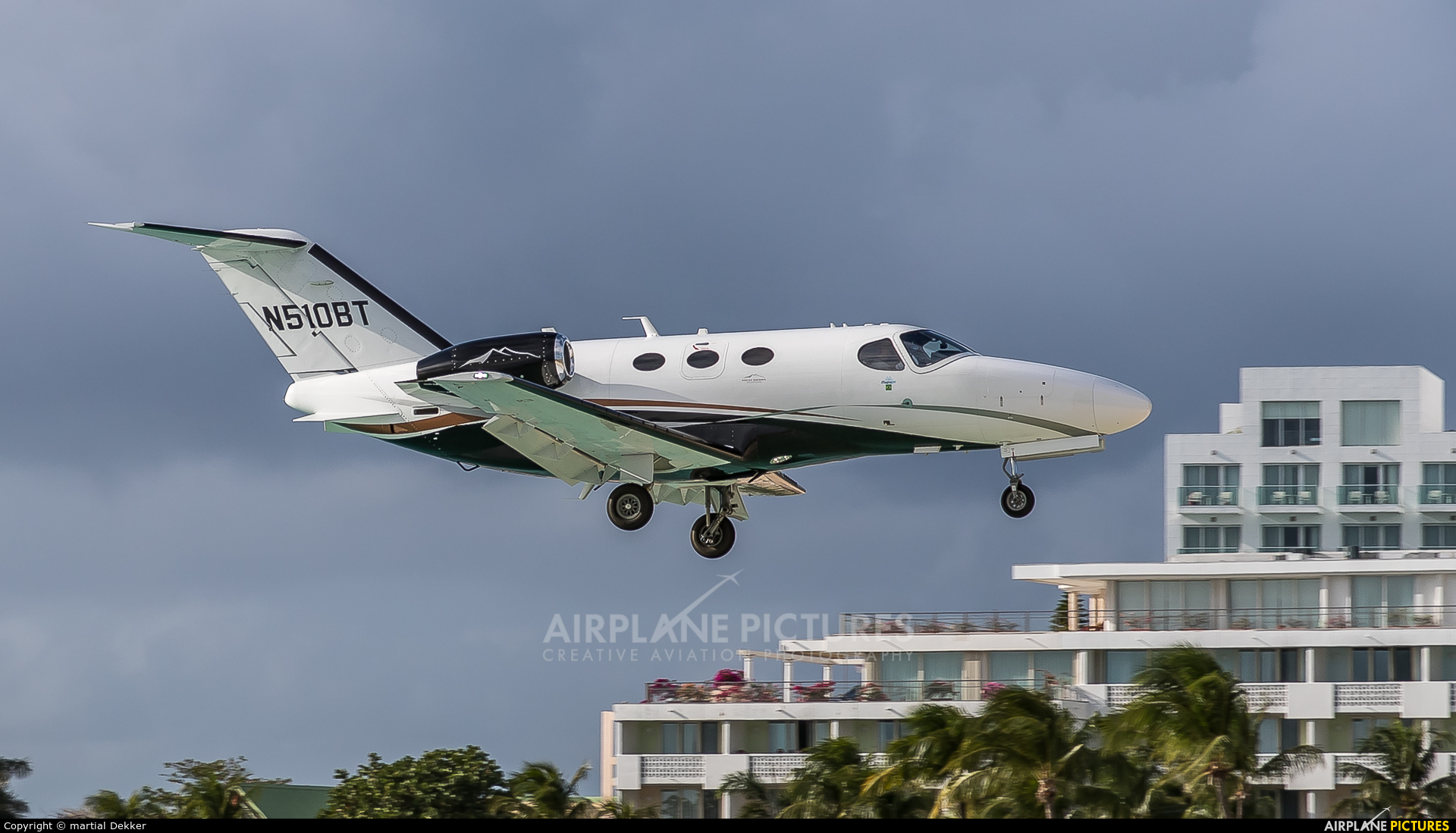 Private N510BT aircraft at Sint Maarten - Princess Juliana Intl
