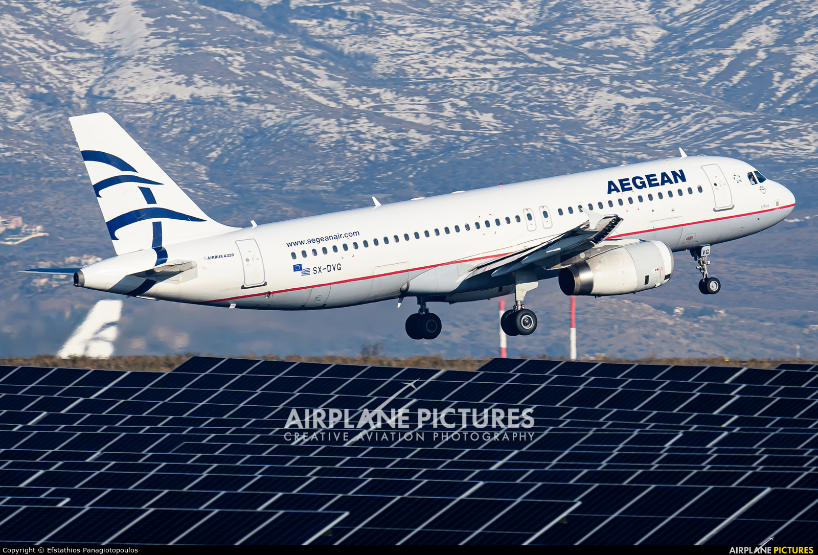 Aegean Airlines SX-DVG aircraft at Athens - Eleftherios Venizelos