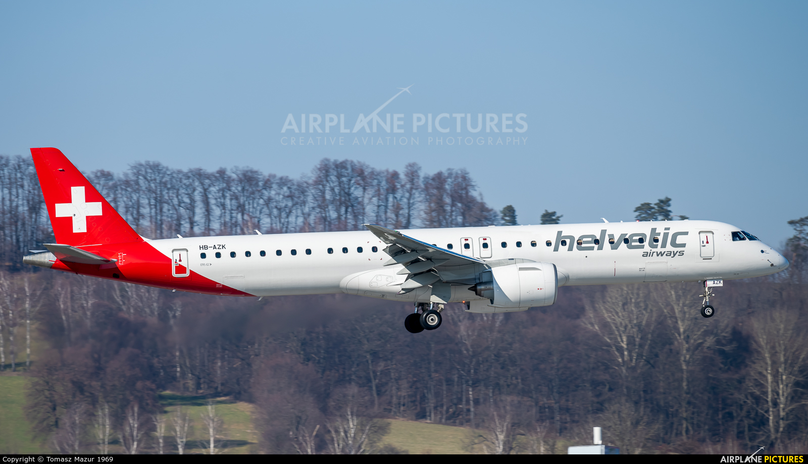 Helvetic Airways HB-AZK aircraft at Kraków - John Paul II Intl