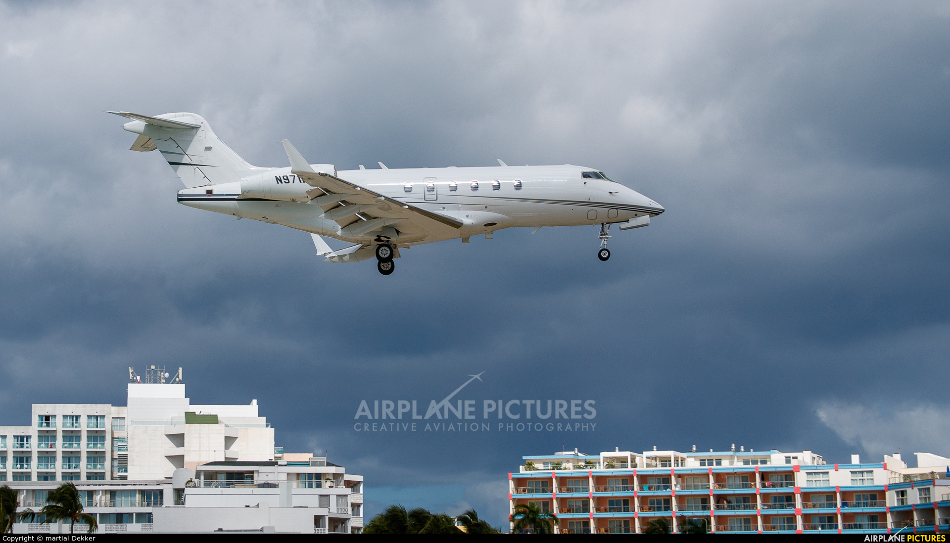 Private N971MC aircraft at Sint Maarten - Princess Juliana Intl