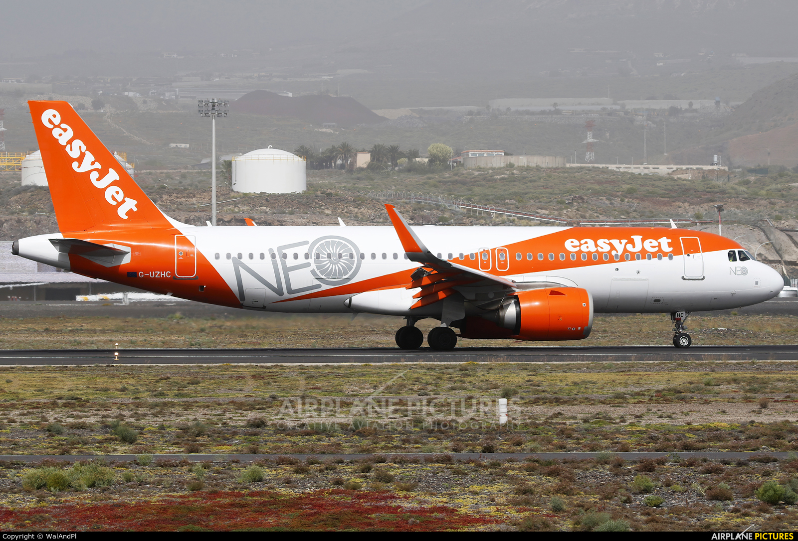 easyJet G-UZHC aircraft at Tenerife Sur - Reina Sofia