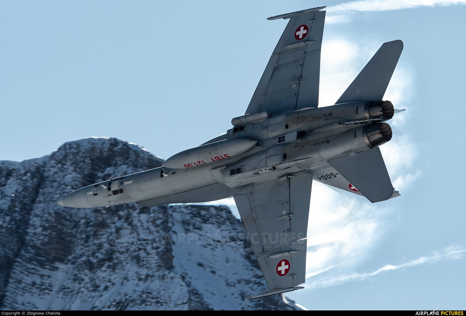 Switzerland - Air Force J-5004 aircraft at Axalp - Ebenfluh Range
