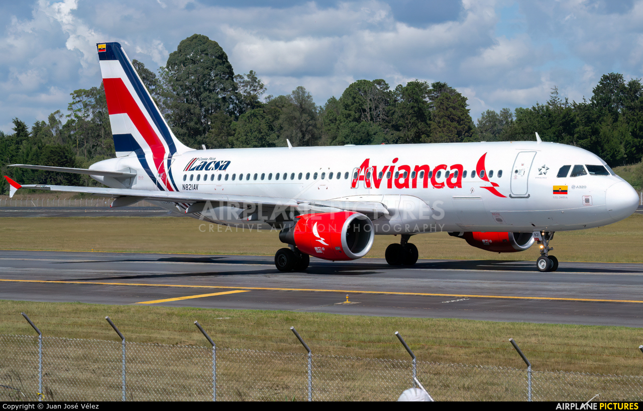 Avianca N821AV aircraft at Medellin - Jose Maria Cordova Intl