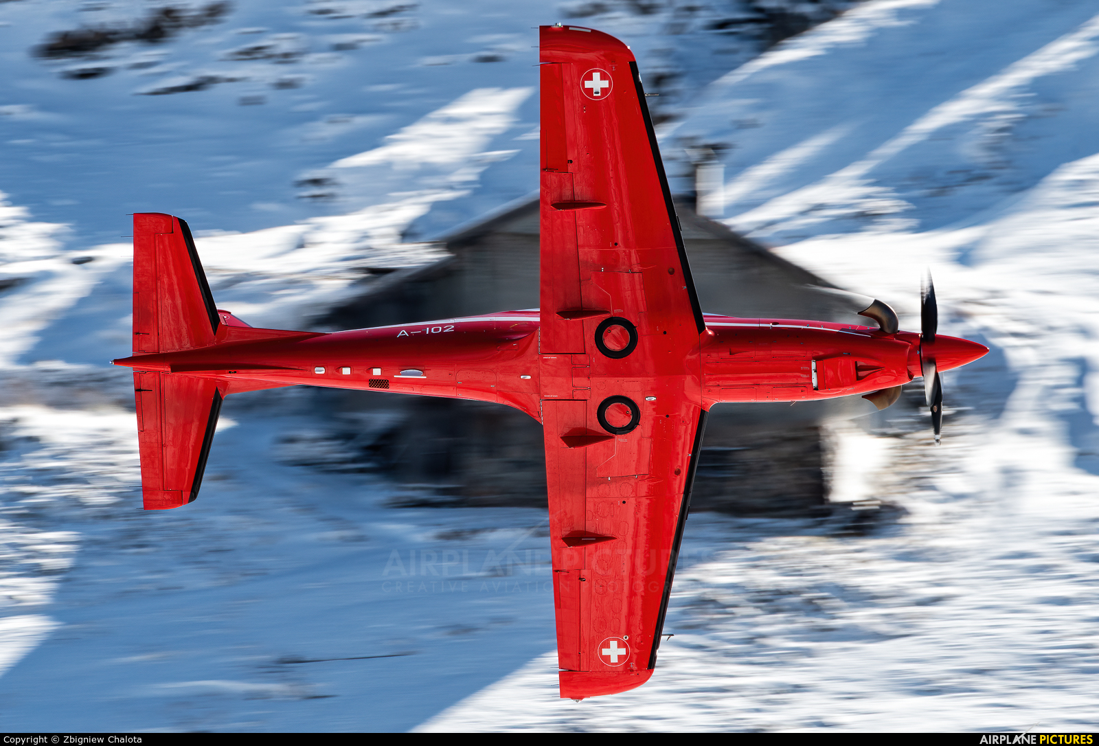 Switzerland - Air Force A-102 aircraft at Axalp - Ebenfluh Range