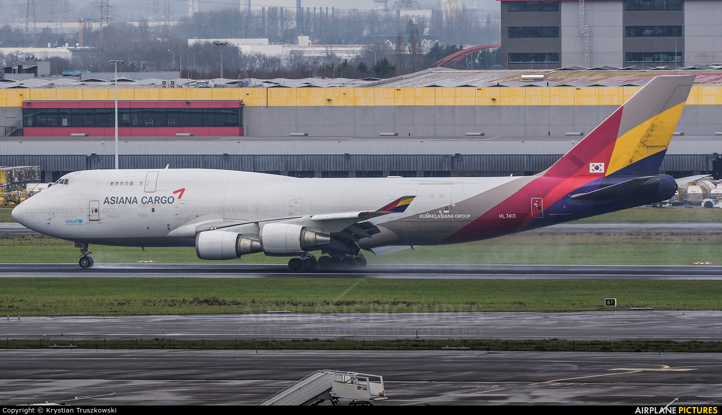 Asiana Cargo HL7413 aircraft at Brussels - Zaventem