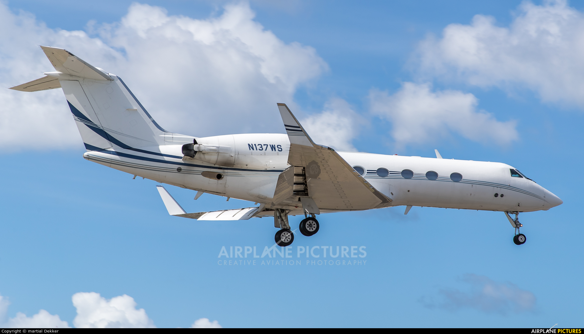 Private N137WS aircraft at Sint Maarten - Princess Juliana Intl