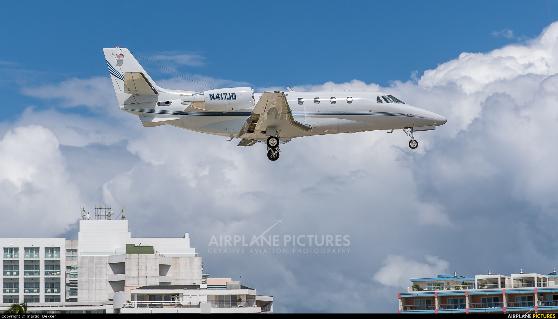 Private N417JD aircraft at Sint Maarten - Princess Juliana Intl
