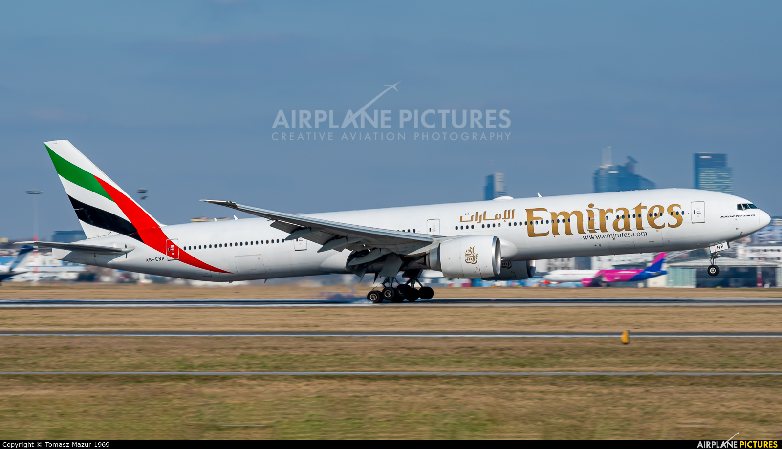 Emirates Airlines A6-ENP aircraft at Warsaw - Frederic Chopin