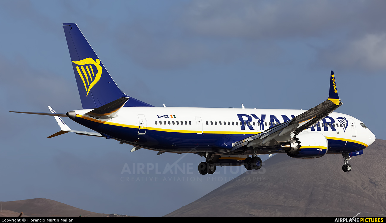Ryanair EI-IGK aircraft at Lanzarote - Arrecife
