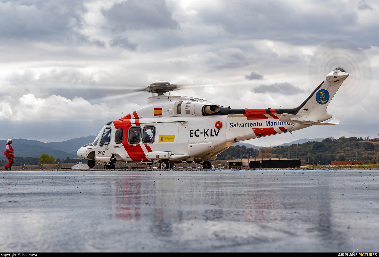 Spain - Coast Guard EC-KLV aircraft at Sabadell