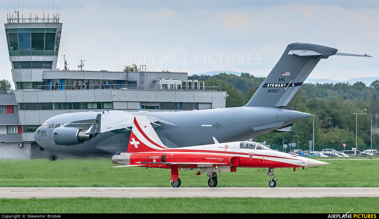 Switzerland - Air Force: Patrouille Suisse J-3082 aircraft at Ostrava Mošnov