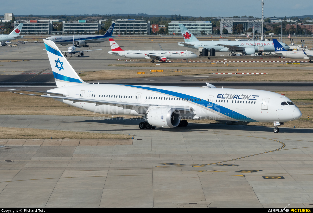 El Al Israel Airlines 4X-EDA aircraft at London - Heathrow
